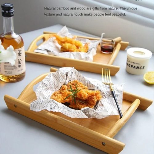Bamboo Wooden tray bread tray buffet tray bakery tray hotel tray pressure plate bread tray bread tray- 3014