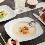 DINNER PLATE SQ WHITE 10 inch -4104