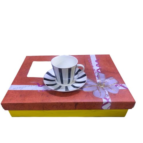 TEA SET 12PCS 505 CUP-6 AND SAUCE-6 black -3042-1