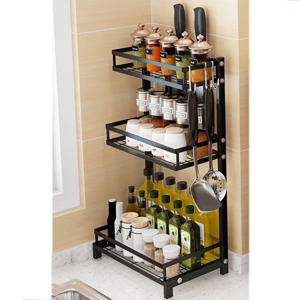 3 Level Multi-Function Kitchen And Bathroom Storage Rack Organizer - 12611 - Image 3