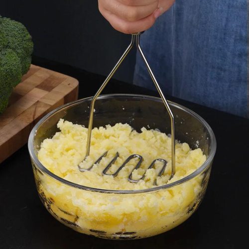Potato Masher Manual Fruit Vegetable Pressure Mud Machine Kitchen Children Food Crusher Complementary Gadget - 11399