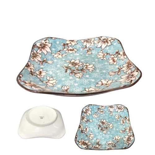 UP PRINTED SQ DISH 18*18CM - Blue -12304