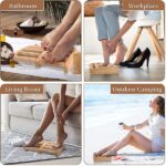 Wooden Dual Foot Massage Roller for Overall Relaxation and Relief Acupressure Foot Board - 8714