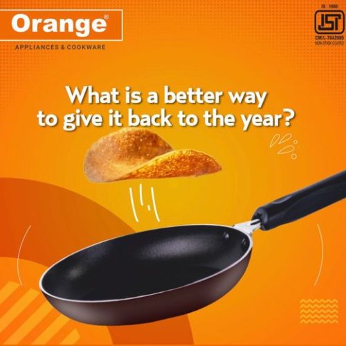 ORANGE TAPPER FRY PAN 22CM  Code:-12777