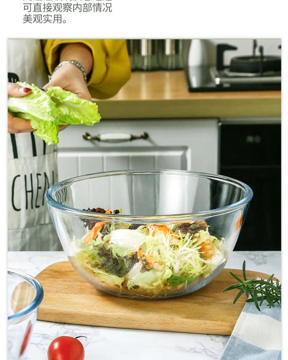 Glass Salad Bowl Extra Large Instant Noodle Ramen Creative Bowls Soup Rice Home Kitchen tools - 12359
