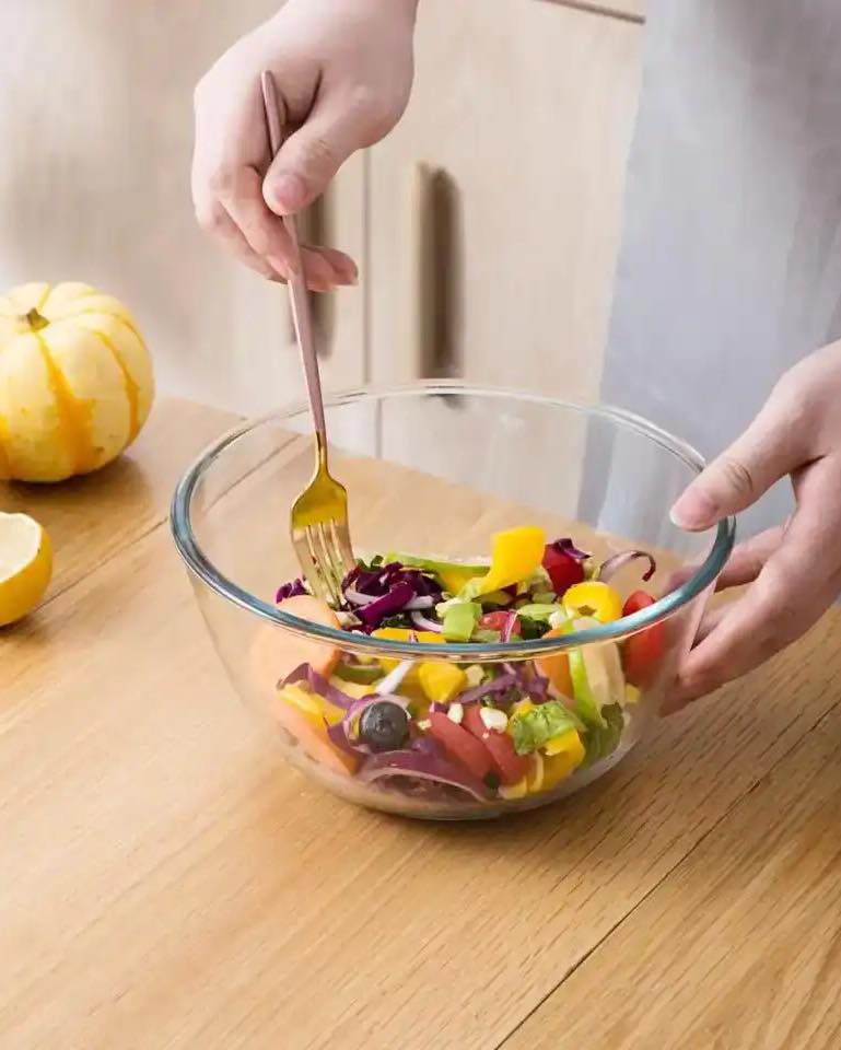 Glass Salad Bowl Extra Large Instant Noodle Ramen Creative Bowls Soup Rice Home Kitchen tools -12361