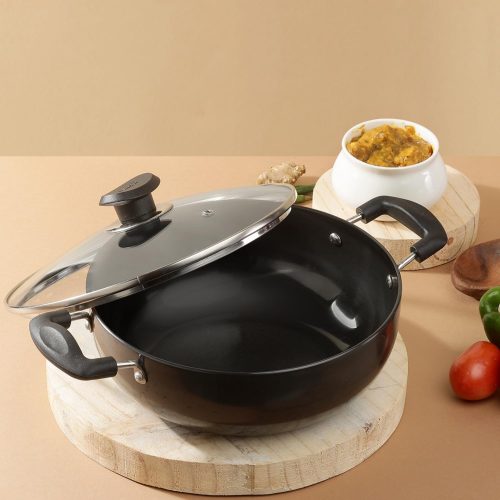 ORANGE DEEP KADAI 13INCH HARD ANODIZED  -12290