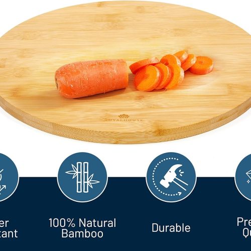 CUTTING BOARD BAMBOO ROUND 30CM Code:-12283