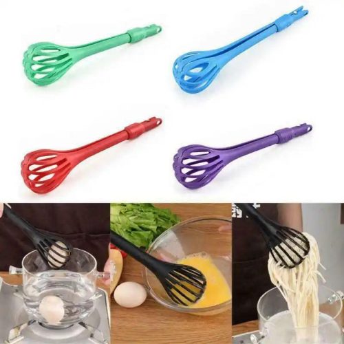 Multifunctional Bread Food Tongs Non-slip PP Food Clips Egg Whisk Food Tongs For Baking Kitchen 9360
