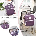 Baby Travel Bag Backpack, travel diaper bag with USB port and insulated bottle warm pocket, folding cot, crib backpack - 1128