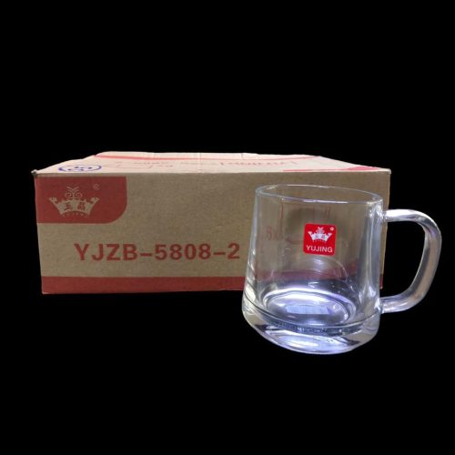 GLASS TEA MUG 320ML YJZB-5808-2 1 Pcs Code:-12005