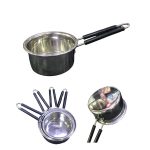 ST.STEEL MILK PAN KITCHEN KRAFTS 2 Size:-Pot-17*9 Cm / 17 Cm  Code:-13005