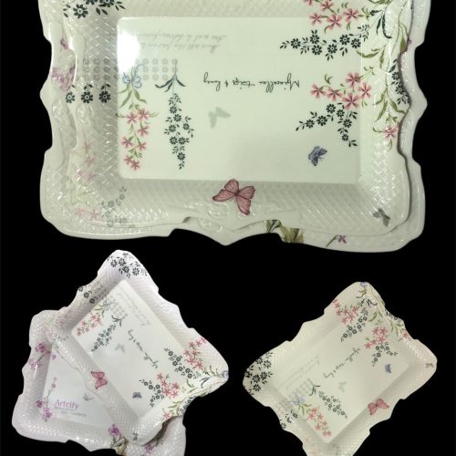 MALAMINE TRAY RATTAN SMALL 91213 Size:- Code:-12294