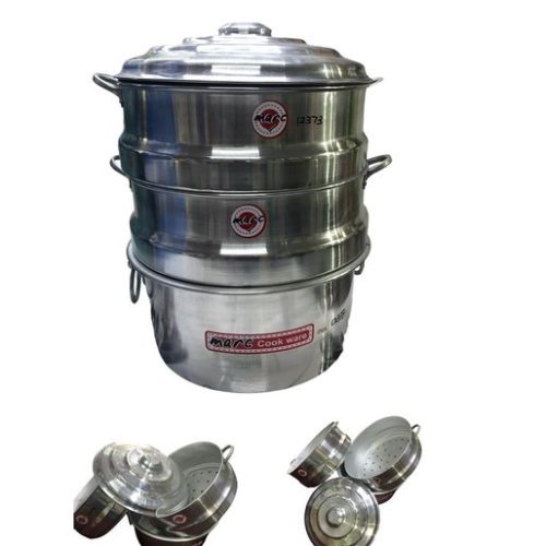 ALUMINIUM STEAMER MARK JUMBO 3PCS Size:-100 IDIYAPPA THAHADU Code:-12373