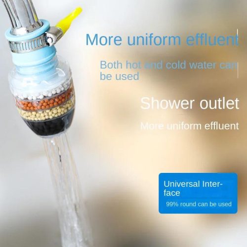 6 Layers Water Filter Tap Purifier Medical Stone Coconut Charcoal Nozzle For Faucet Kitchen - 13093