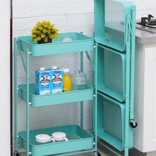 3 Tier foldable Rack / 3 Tier foldable Trolley Rack -11166