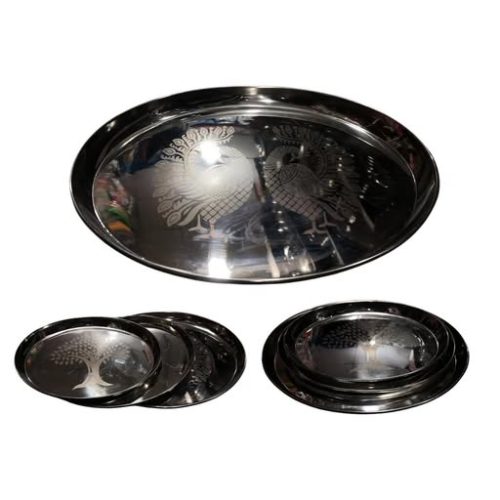 SILVER OVEL PLATE M 24*19 CM Code:-13723