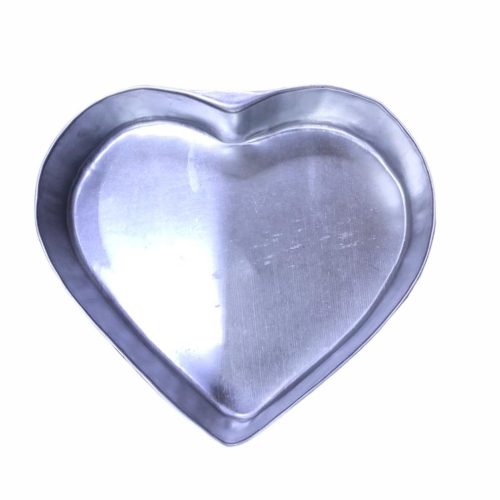 CAKE TRAY ALUMINIUM HEART DESIGN Code :-7849