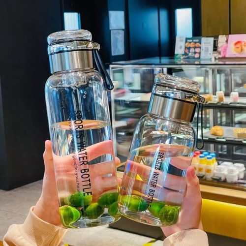 GLASS BOTTLE WITH COVER  Size:-1000ML Code:-13652