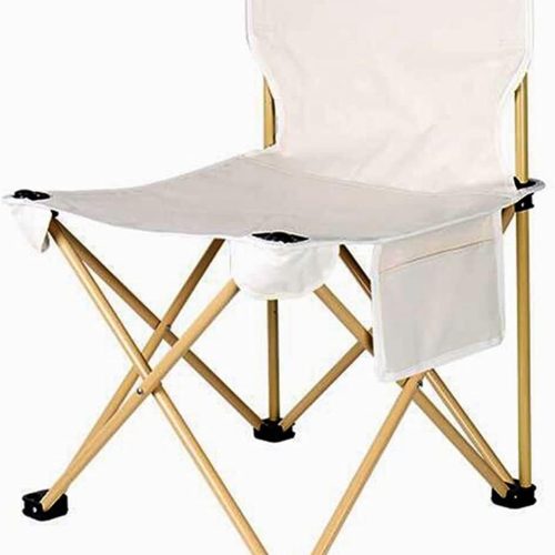 Folding Chairs Foldable Camp Chair with Holder Side Pocket Portable Storage Bag Travel Picnic Chair for Outdoor Fishing Beach Chair-4018
