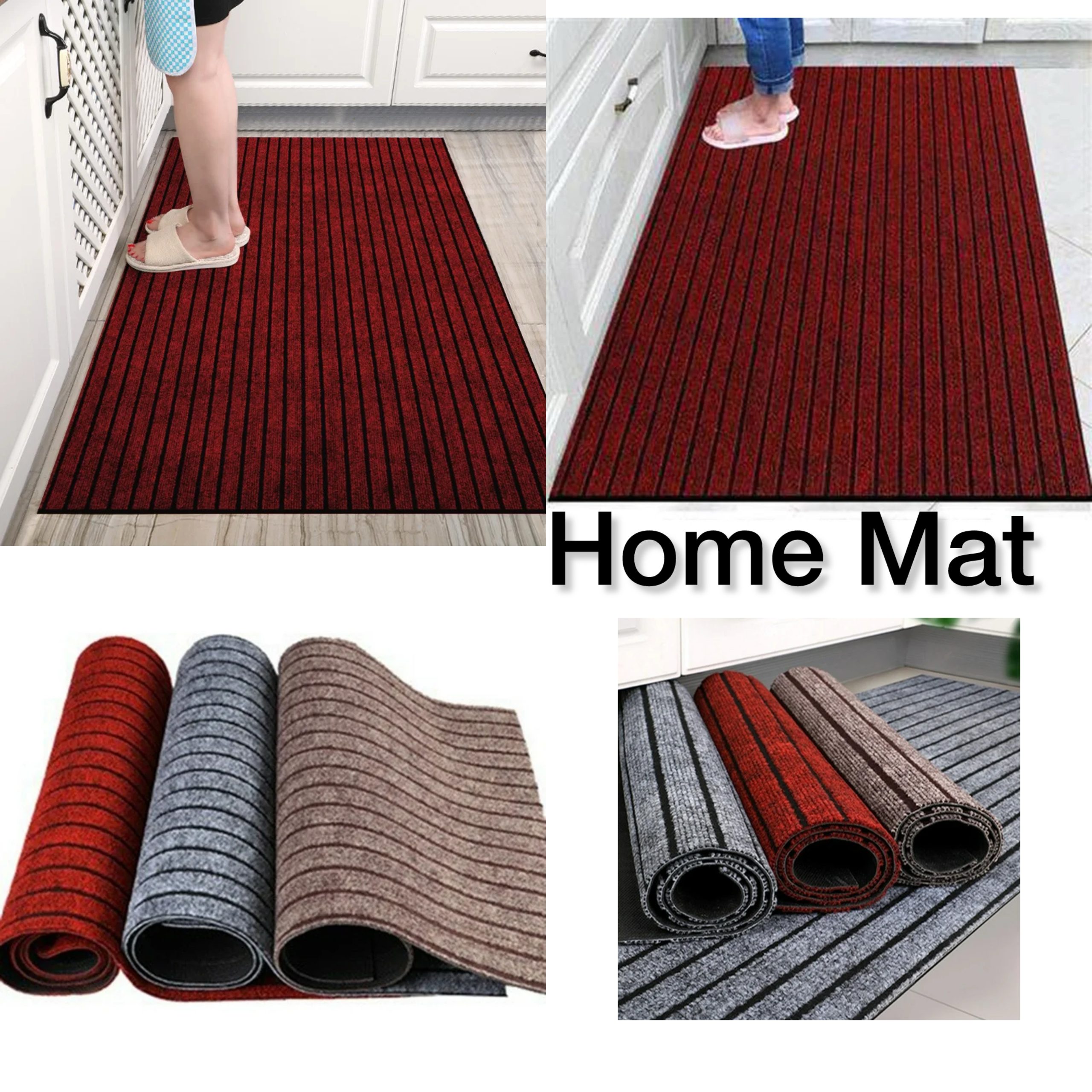 Striped Rugs Entrance Door Mat Kitchen for Floor Mats OutDoor Rug Non-slip Area Home Decoration Carpet Living Room Floor mate-4*5 FEET /