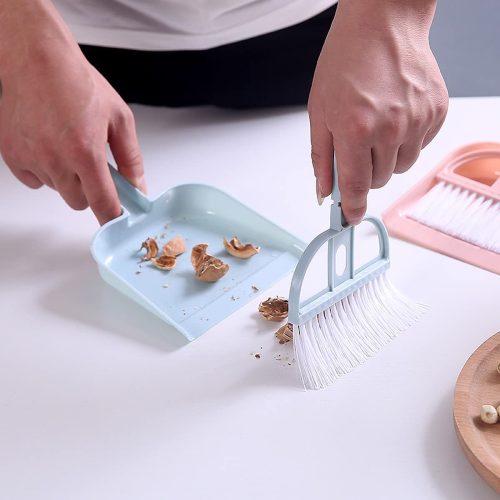 Mini Dust pan set Broom with Dustpan Mini Dustpan and Brush Set, Hand Broom Cleaning Tool for Table, Desk, Car Kitchen & Animal Waste Dusting -11281