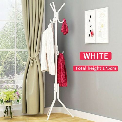 Coat Rack Metal Hanger Clothes Hat Rack Easy Assembly Freestanding Clothes Rack for Office Bedroom Entryway-3376