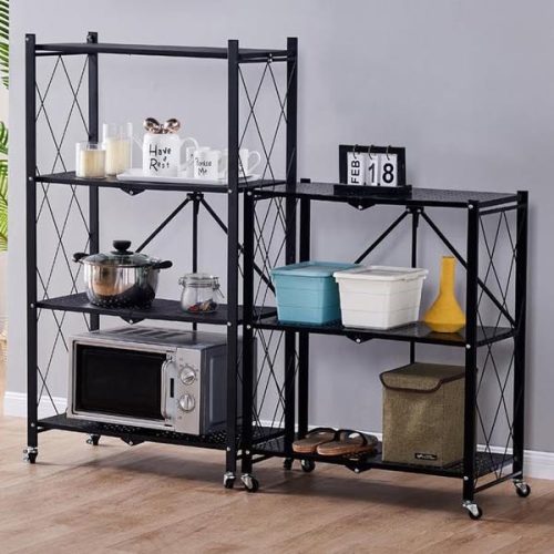 MULTI SHELF RACK 4 LAYER R.F Colour:-white/ BLACK Code:-9313