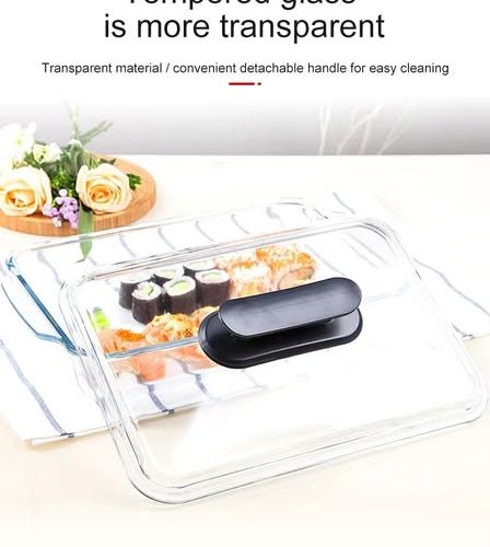 GLASS CASSEROL 9086T 1.7 LITERS Size:-30*20*6 Cm Code:-14551