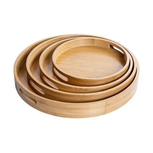 BAMBOO TRAY DEEP ROUND L Size:- 35.5*5CM  Code:-13413