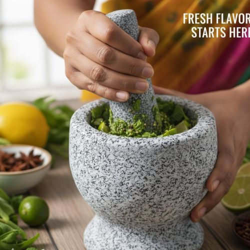 Natural Marble Mortar and Pestle Set Grey Granite Kitchen Accessory Marble Mortar and Pestle for Grinding  1010-15000