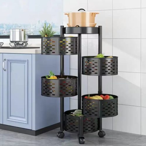 STORAGE RACK 5 LAYER STEEL ROUND BLACK ZWJ047-15284